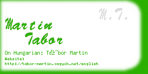 martin tabor business card